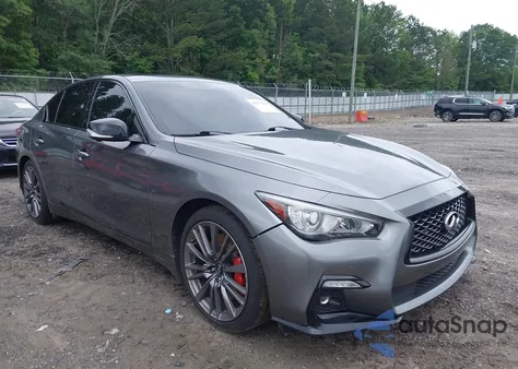2021 Infiniti Q50 Red Sport 400 Awd from USA, damaged, VIN JN1FV7DR2MM880505
